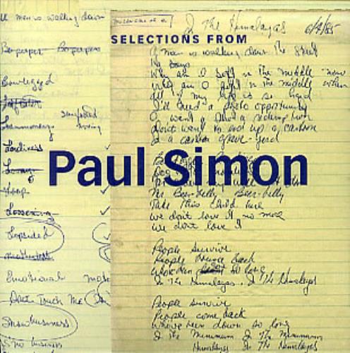 Paul Simon Selections From Paul Simon -The Studio Recordings 1972-2000 CD-R acetate US PSICRSE295552