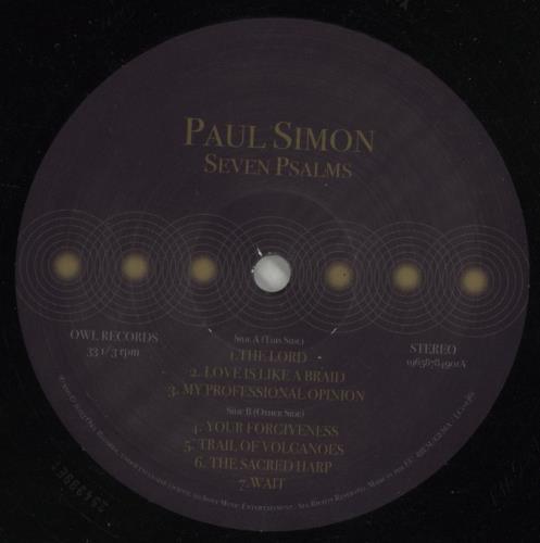 Paul Simon Seven Psalms vinyl LP album (LP record) UK PSILPSE869829