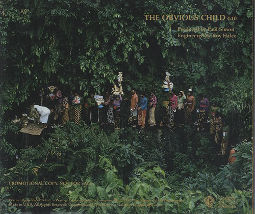 Paul Simon The Obvious Child CD single (CD5 / 5") US PSIC5TH22334