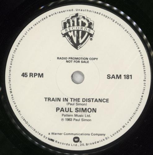 Paul Simon Train In The Distance 7" vinyl single (7 inch record / 45) UK PSI07TR106027