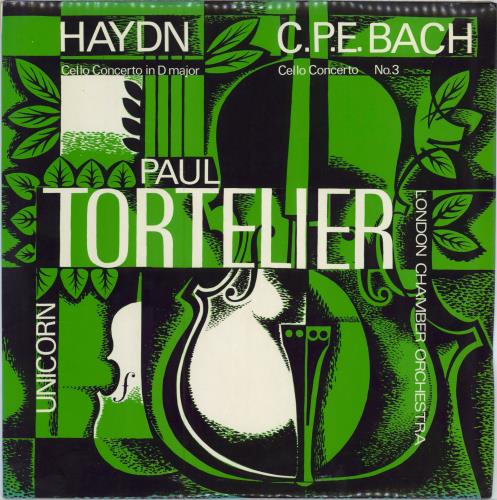 Paul Tortelier C.P.E. Bach: Cello Concerto In A Major Wq. 172 / Haydn: Cello Concerto In D Op. 101 vinyl LP album (LP record) UK P03LPCP786387