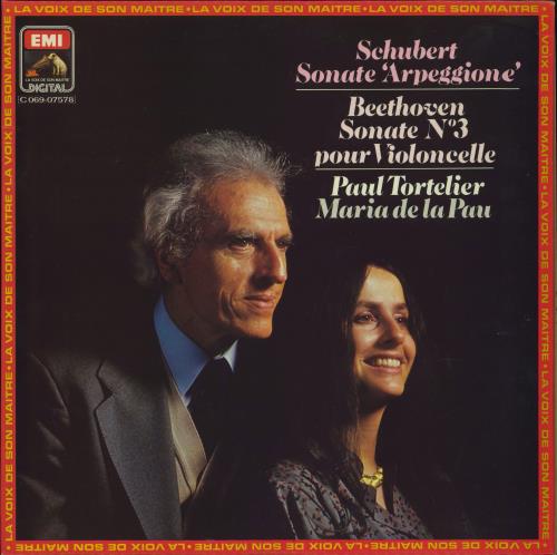 Paul Tortelier Schubert: Sonate 'Arpeggione' / Beethoven: Sonate No. 3 Pour Violoncelle vinyl LP album (LP record) French P03LPSC771518