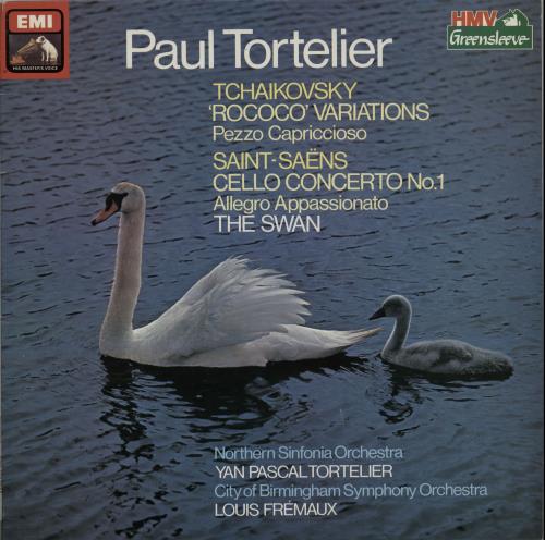 Paul Tortelier Tchaikovsky: Rococo Variations & Pezzo Capriccioso / Saint-Sa�ns: Cello Concerto No. 1, The Swan & vinyl LP album (LP record) UK P03LPTC650174