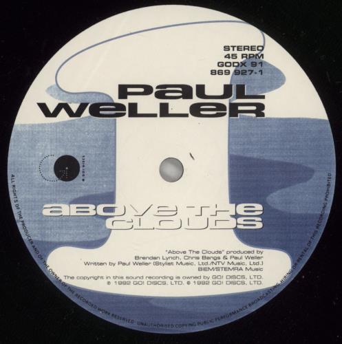 Paul Weller Above The Clouds - EX 12" vinyl single (12 inch record / Maxi-single) UK WEL12AB879106