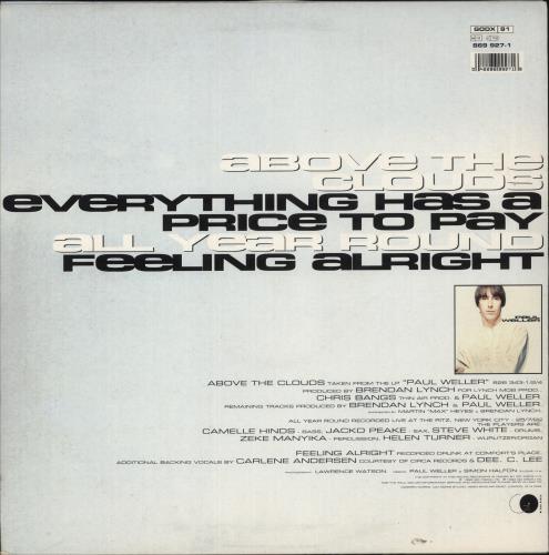 Paul Weller Above The Clouds - EX 12" vinyl single (12 inch record / Maxi-single) UK WEL12AB879106