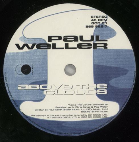 Paul Weller Above The Clouds 7" vinyl single (7 inch record / 45) UK WEL07AB34253