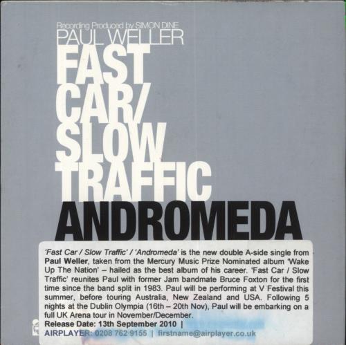 Paul Weller Fast Car / Slow Traffic CD single (CD5 / 5") UK WELC5FA522816