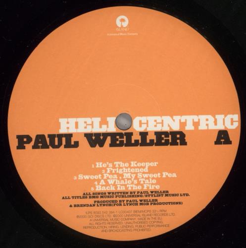 Paul Weller Heliocentric + Poster vinyl LP album (LP record) UK WELLPHE196506