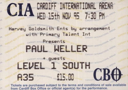Paul Weller Match Day 4 + Ticket Stub tour programme UK WELTRMA858295