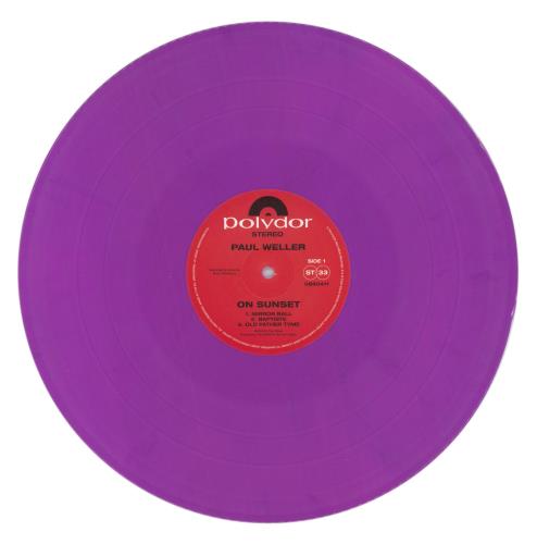 Paul Weller On Sunset - Purple Vinyl - Autographed 2-LP vinyl record set (Double LP Album) UK WEL2LON861136