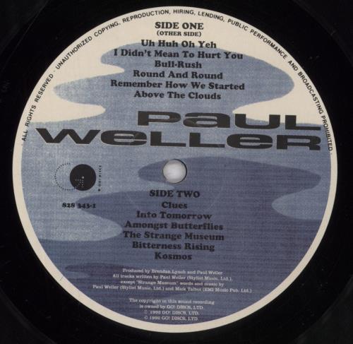 Paul Weller Paul Weller vinyl LP album (LP record) UK WELLPPA124530