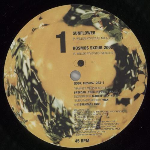 Paul Weller Sunflower - EX 12" vinyl single (12 inch record / Maxi-single) UK WEL12SU879077