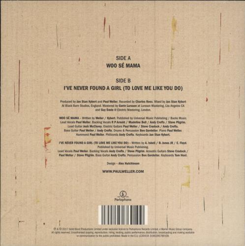 Paul Weller Woo Se Mama 7" vinyl single (7 inch record / 45) UK WEL07WO785691