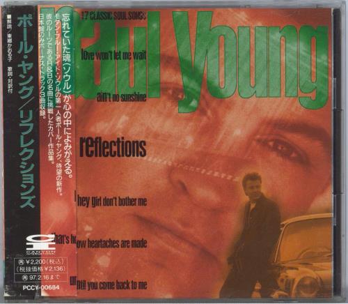Paul Young Reflections + obi-strip CD album (CDLP) Japanese PYOCDRE813068