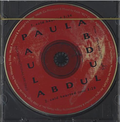 Paula Abdul Cold Hearted CD single (CD5 / 5") US ABDC5CO172518