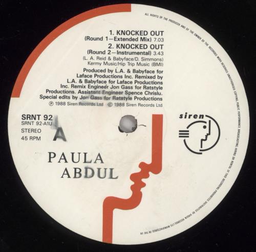 Paula Abdul Knocked Out 12" vinyl single (12 inch record / Maxi-single) UK ABD12KN27241