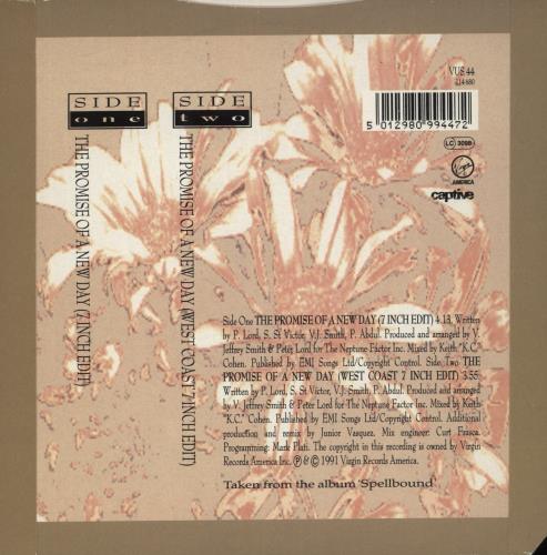 Paula Abdul The Promise Of A New Day 7" vinyl single (7 inch record / 45) UK ABD07TH242332