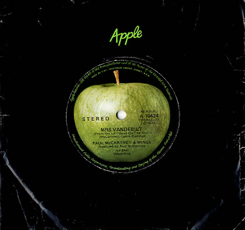 Paul Mccartney And Wings Mrs Vandebilt Australian 7 Vinyl Single 7 Inch Record 593368 eil com