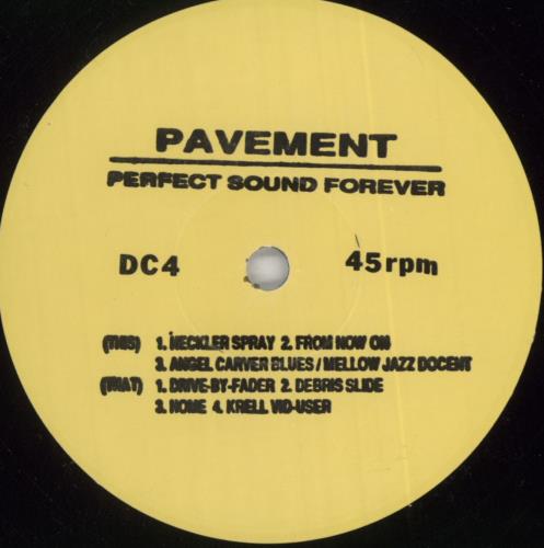 Pavement Perfect Sound Forever - Yellow & Black labels 10" vinyl single (10 inch record) US PMT10PE853389