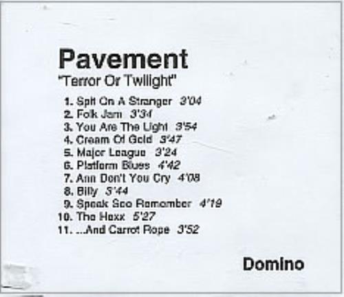 Pavement Terror Or Twilight CD-R acetate UK PMTCRTE265445