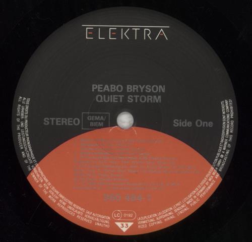 Peabo Bryson Quiet Storm vinyl LP album (LP record) German PEALPQU856380