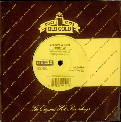 Peaches & Herb Reunited UK 7" vinyl single (7 inch record / 45) (520120)