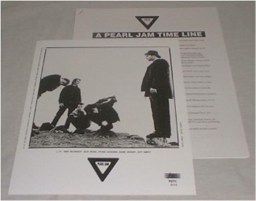 Pearl Jam A Time Line media press pack US PJAPPAT104209