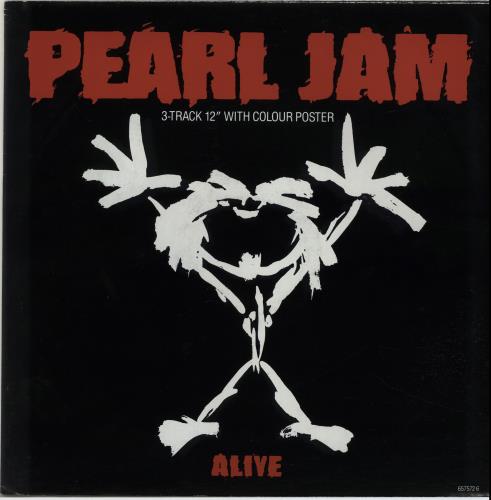 Pearl Jam Alive - Poster Sleeve - Sample 12" vinyl single (12 inch record / Maxi-single) UK PJA12AL22041