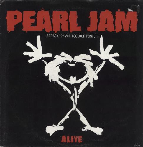 Pearl Jam Alive - Poster Sleeve - VG 12" vinyl single (12 inch record / Maxi-single) UK PJA12AL863465