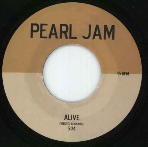 Pearl Jam Alive 7" vinyl single (7 inch record / 45) US PJA07AL865865