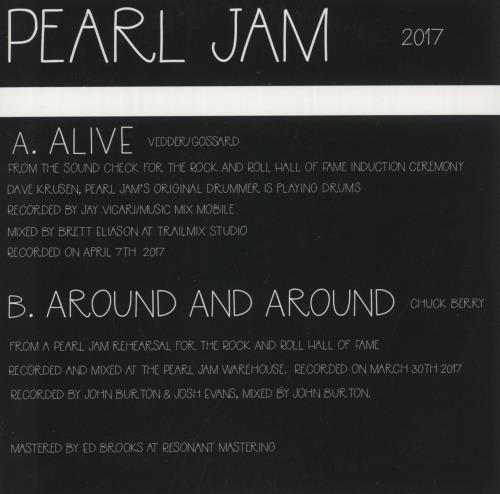 Pearl Jam Alive 7" vinyl single (7 inch record / 45) US PJA07AL865865
