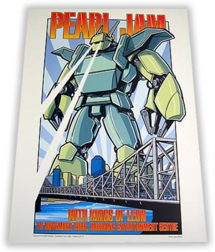 Pearl Jam Brisbane Tour Poster poster Australian PJAPOBR397119
