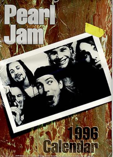 Pearl Jam Calendar 1996 - Oliver Books calendar UK PJACACA50505