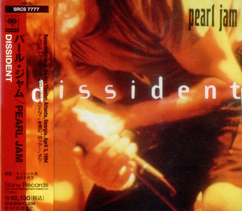 Pearl Jam Dissident - Live In Atlanta CD single (CD5 / 5") Japanese PJAC5DI49957