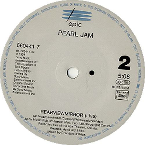Pearl Jam Dissident 7" vinyl single (7 inch record / 45) Dutch PJA07DI616124