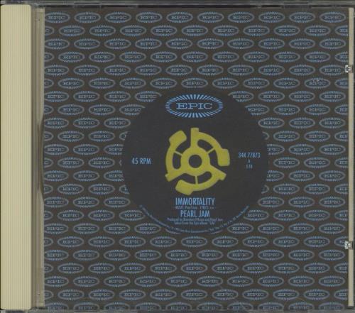 Pearl Jam Immortality CD single (CD5 / 5") US PJAC5IM49005