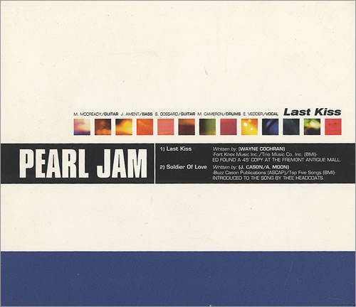 Pearl Jam Last Kiss CD single (CD5 / 5") US PJAC5LA246348