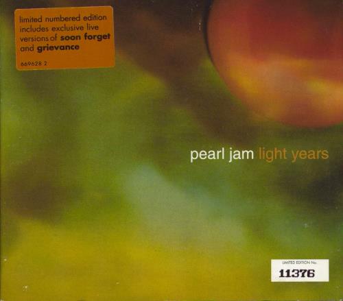 Pearl Jam Light Years CD single (CD5 / 5") UK PJAC5LI160349