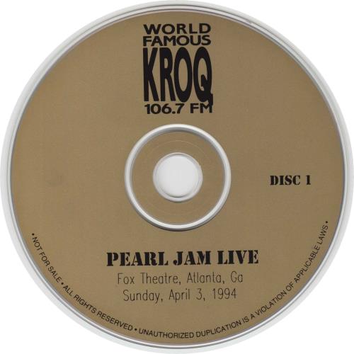 Pearl Jam Live 2 CD album set (Double CD) US PJA2CLI35293