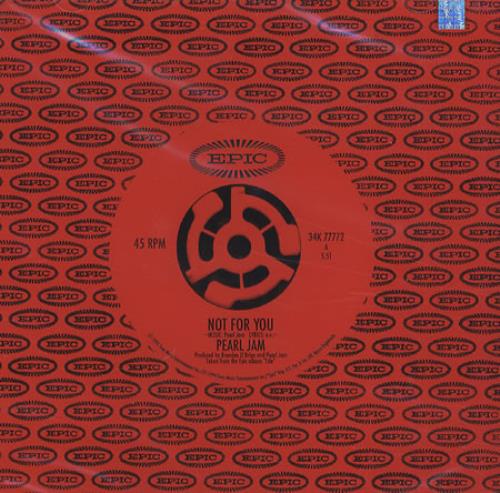 Pearl Jam Not For You CD single (CD5 / 5") US PJAC5NO315537