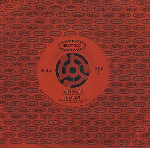 Pearl Jam Not For You CD single (CD5 / 5") US PJAC5NO43062