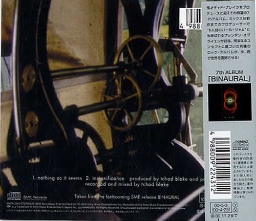 Pearl Jam Nothing As It Seems CD single (CD5 / 5") Japanese PJAC5NO152195
