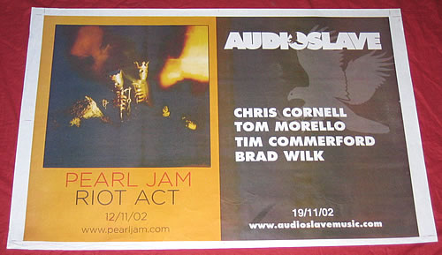 Pearl Jam Riot Act / Audioslave poster Mexican PJAPORI354540