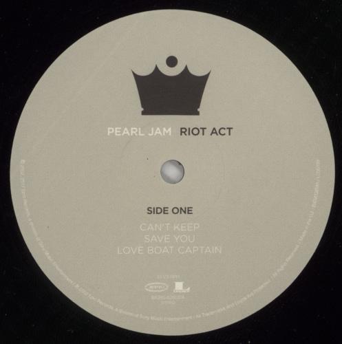 Pearl Jam Riot Act 2-LP vinyl record set (Double LP Album) UK PJA2LRI797549