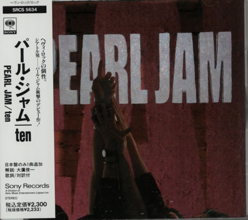 Pearl Jam Ten CD album (CDLP) Japanese PJACDTE590891