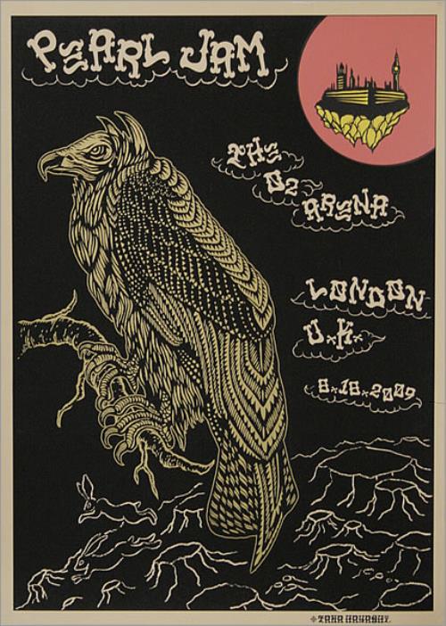 Pearl Jam The O2 Arena poster UK PJAPOTH489477