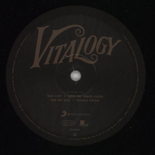 Pearl Jam Vitalogy - 180 Gram 2-LP vinyl record set (Double LP Album) UK PJA2LVI810031