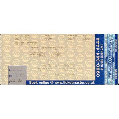 Pearl Jam Wembley Arena concert ticket UK PJATIWE413832