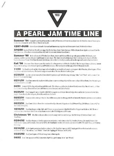 Pearl Jam Yield media press pack US PJAPPYI108335