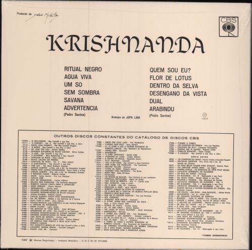 Pedro Santos Krishnanda - Sealed vinyl LP album (LP record) UK 3SFLPKR782841